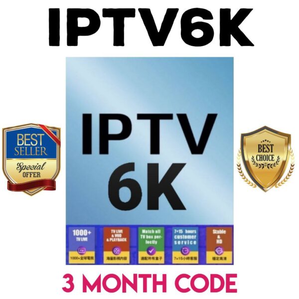 IPTV6K 3 Month Code